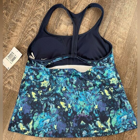 Nike Women Earth Dye Racerback Tankini Set- Size Large - Picture 2 of 10